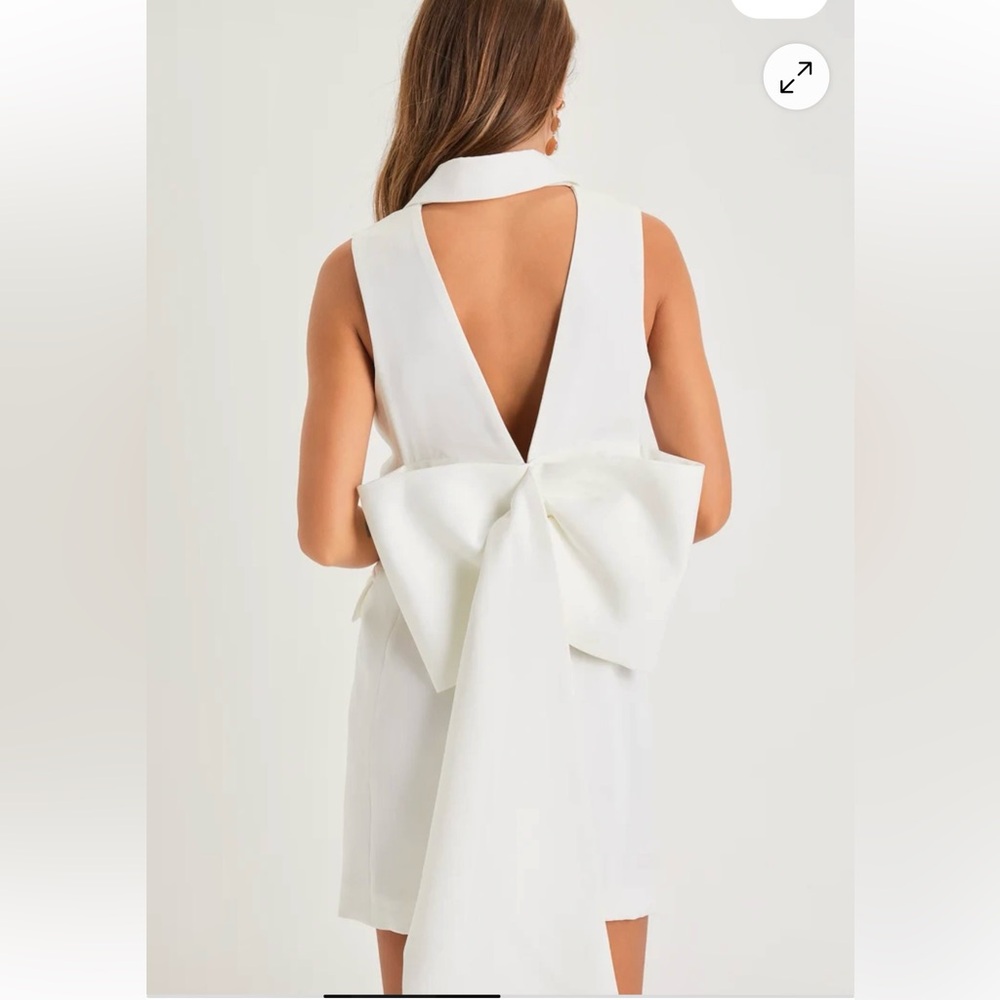 NWT Lulus Confidently Classy Statement Bow Blazer Dress